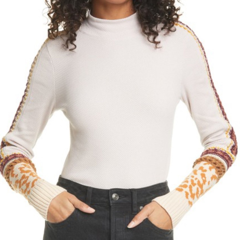 Free People Switch It Up Thermal Top Sand Combo
